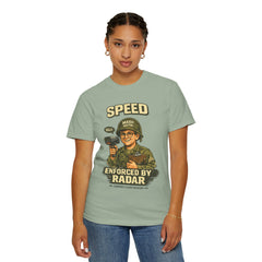 Speed Enforced By Radar T-Shirt — MASH 4077 Retro Traffic Cop Graphic Tee