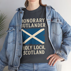Honorary Outlander Heavy Cotton Tee, Holy Loch Scotland Shirt, Outlander Fan Gift, Casual Tee, Travel Souvenir, Unisex T-Shirt