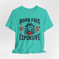 Born To Be Free Now I am Expensive, Cowgirl Graphic, Unisex Jersey Short Sleeve Tee