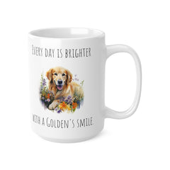 Golden retriever mug, dog lover gift, life is golden mug, ceramic dog mug, gift for her, gift for him, dog dad, dog mom, animal lover mug