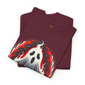 Fiery Fire Ghost - Graphic Unisex Heavy Cotton Tee