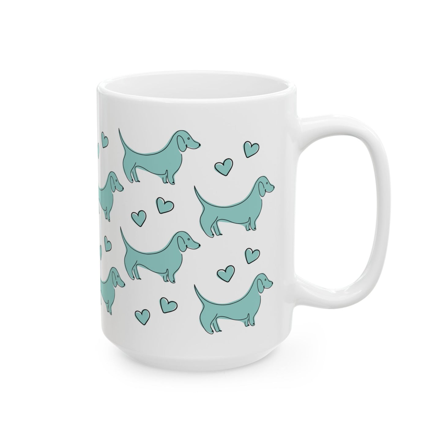 Dachshund Ceramic Mug, (11oz, 15oz)