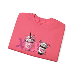Woman's Love Coffee Valentine -  Unisex Heavy Blend™ Crewneck Sweatshirt