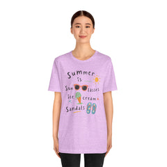 Summer Is — Graphic Tee (Sunglasses, Ice Cream & Sandals)