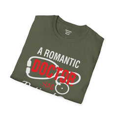 Romance Doctor - Unisex Softstyle T-Shirt | Nurse Awareness, Medical Wear, Gift For Her, Scrubs Lover, Hospital Staff Gift, Registered Nurse