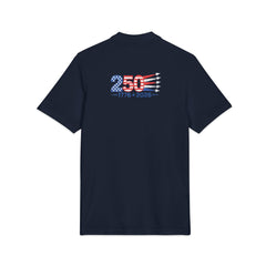 250 Years of Liberty with Jets Unisex Pique Polo Shirt (Embroidery)