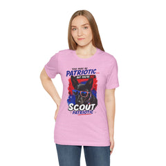 Personalized With Your Dogs Image and Name Patriotic Unisex Jersey Short Sleeve Tee
