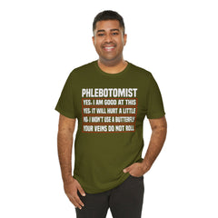 Phlebotomist Humor Tee, Funny Medical Shirt, Nurse Gift, Blood Tech Wear, Cute Phlebotomy Humor, Healthcare Apparel