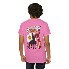 Breakfast Club Dog T‑Shirt — Retro Bacon & Eggs Graphic Tee