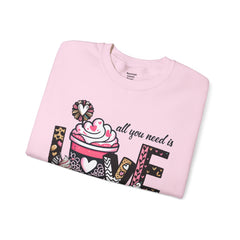Woman's All You Need Is Love And Coffee Valentine -  Unisex Heavy Blend™ Crewneck Sweatshirt