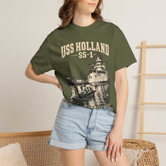USS Holland SS-1 Submarine Vintage Graphic T-Shirt — Navy History Tee