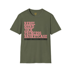 THE BREAKFAST CLUB - Rebel, Nerd, Jock, Princess,  Basketcase -  Unisex Softstyle T Shirt, You Forget About Me, Christmas Gift, For Her