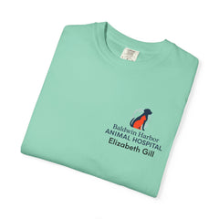Elizabeth Gill  Front Logo Back Graphic Baldwin Harbor Animal Hospital "Who Let the Dogs Out?" Tee