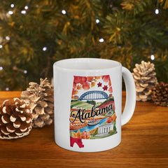 Alabama Watercolor State Mug – Travel Gift or Souvenir – 11oz or 15oz