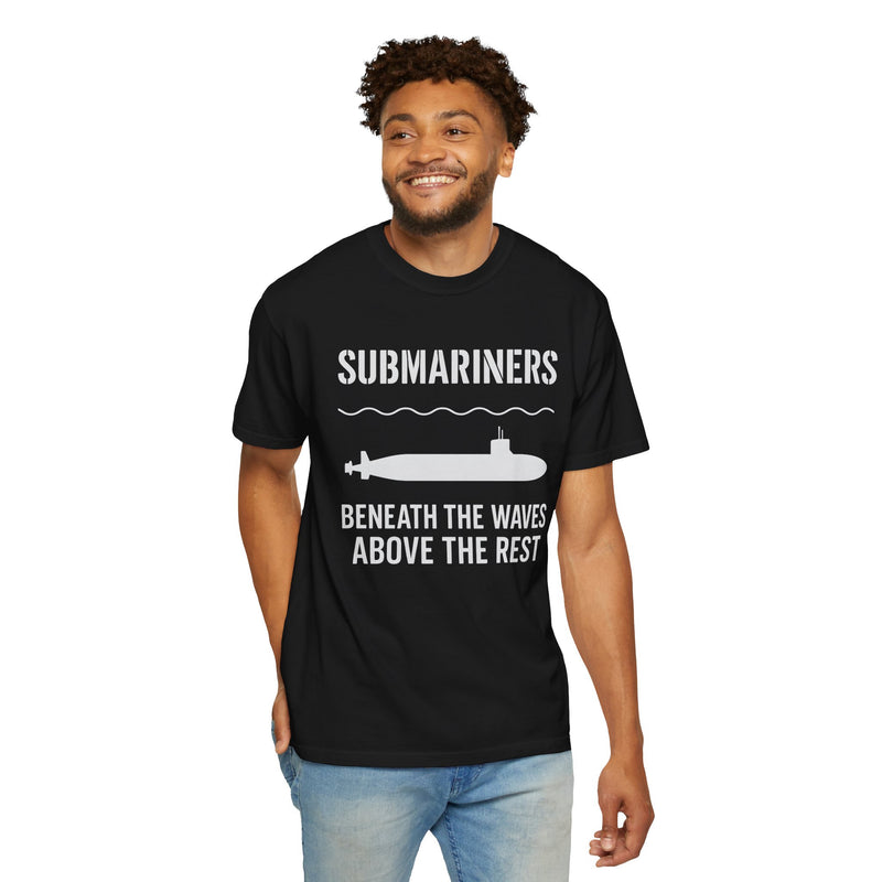 Submariners T‑Shirt — “Beneath the Waves Above the Rest” Navy Crew Tee