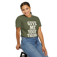 Two And A Half Men Inspired Graphic T-Shirt - Give Me Your Thumb Vintage Tee