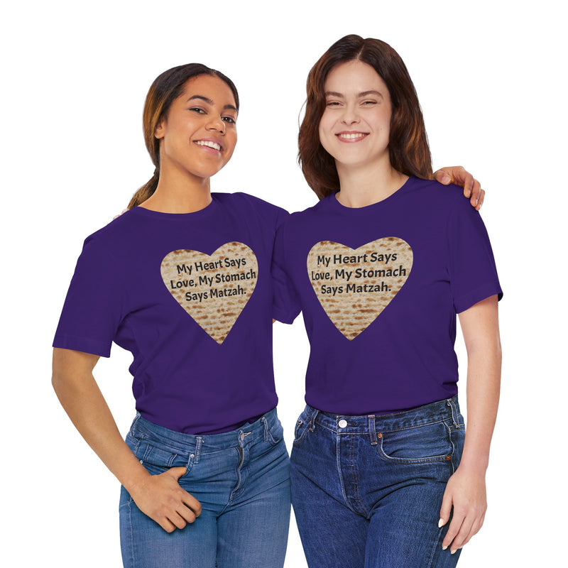 Funny Matzah Heart Quote For Passover Unisex Tee