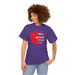 Memorial Day Poppy Tee, For Those Who Fought For Me, Unisex Cotton Tee