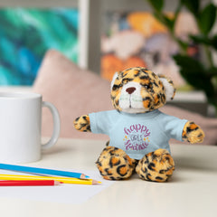 Stuffed Animals with T Shirt, Girl Quote, Support Wildlife, Happy Girls Sparkle, gift for her, Birthday Gift, Everyday gift, animal lover gift, nature lover gift