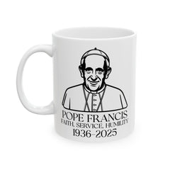 Pope Francis Ceramic Mug - Faith & Humility Design (11oz, 15oz)