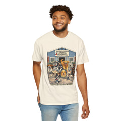 Front Graphic "Who Let the Dogs Out?" Baldwin Harbor Animal Hospital Cute Vet Clinic T Shirt