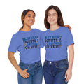 Latkes, Donuts, Dreidel, Oy Vey! - Unisex Jersey Short Sleeve Tee