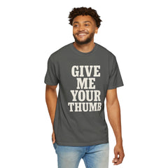 Two And A Half Men Inspired Graphic T-Shirt - Give Me Your Thumb Vintage Tee