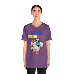 Video Game Movie I Love Chicken Jockey Tee - Unisex Short Sleeve T-Shirt