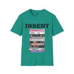 THE 80S VHS Tape Stack  - Unisex Softstyle T Shirt