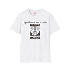 Leg Amputee Humor - Unisex Softstyle T-Shirt / Running a Marathon / One Leg Humor / Awards Medal / Funny Story / One Leg Warrior