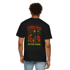 After Dark Collection Everglades National Park Graphic Unisex T-Shirt, Skunk Ape, Alien and Brown Bear Camping