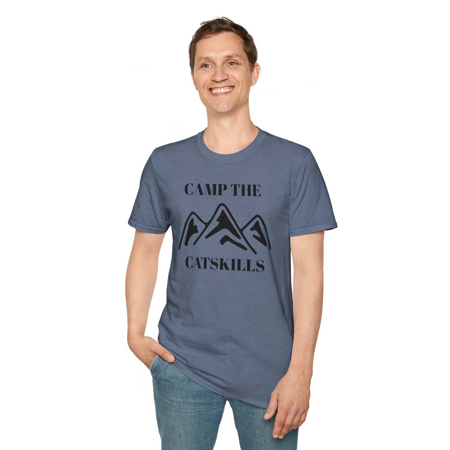 Camp The Catskillsi Unisex Softstyle T-Shirt  Catskill Mountains New York