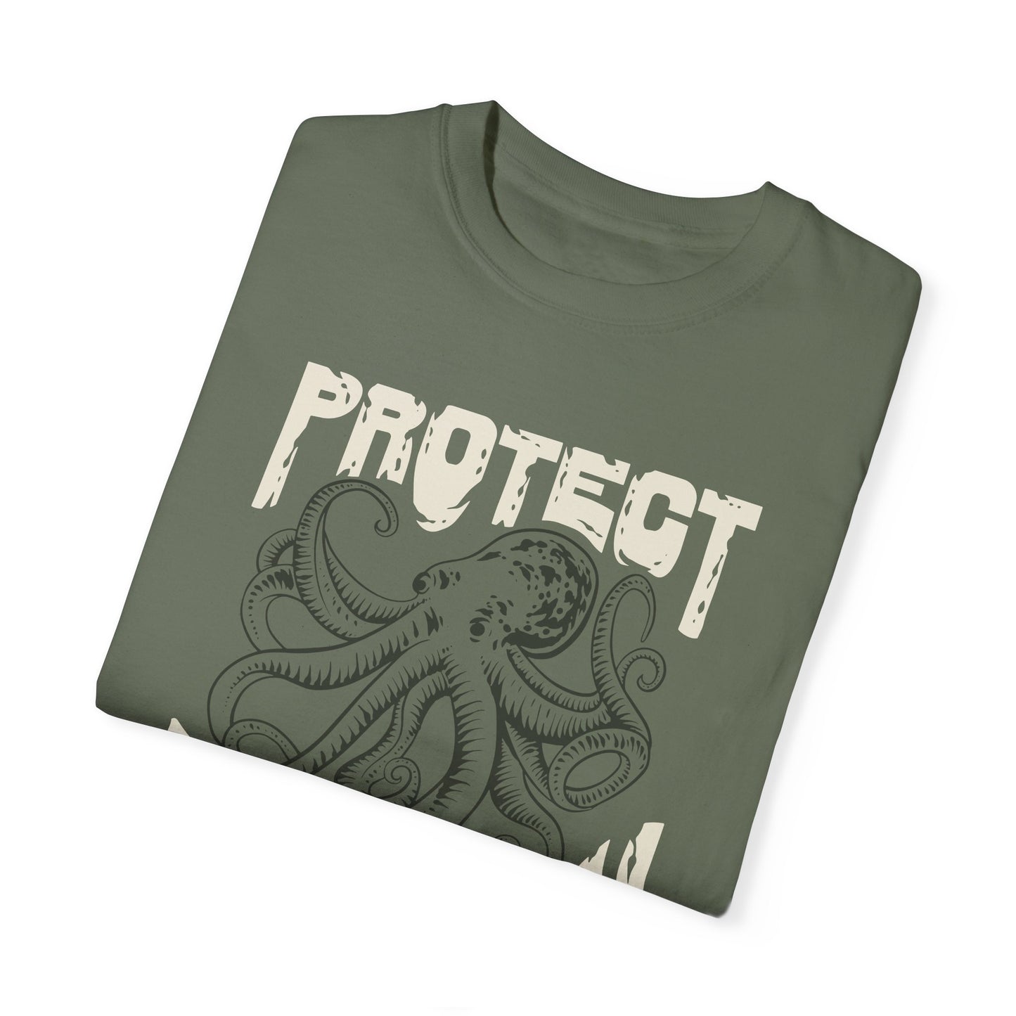 Octopus, Protect Our Ocean -  Graphic Unisex Garment-Dyed T-shirt