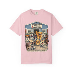 Pitbull Added "Who Let the Dogs Out?" Baldwin Harbor Animal Hospital Cute Vet Clinic T Shirt
