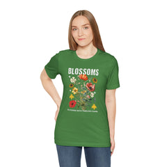 Floral Tee - Blossoms Blooming With Timeless Charm - Positive Vibes