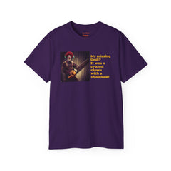 My Missing Limb? It Was A Crazed Clown With A Chainsaw! - Unisex T Shirt | Amputee Humor, Limb Awareness, Prosthetic Apparel, Amputee Gift