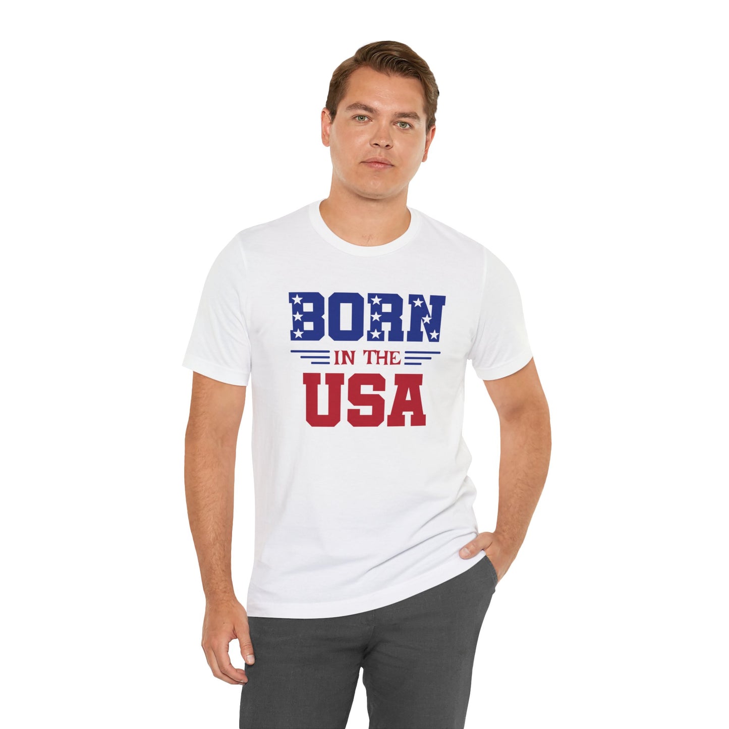 Born In The USA, Unisex Jersey Short Sleeve Tee