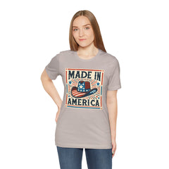 Made In America Cowboy Hat Graphic, Unisex Jersey Short Sleeve Tee