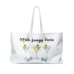 Mah-jongg-tinis graphic Weekender Bag / Mahjong Martini graphics / Game On / See our matching mugs, car tumblers and T Shirts.