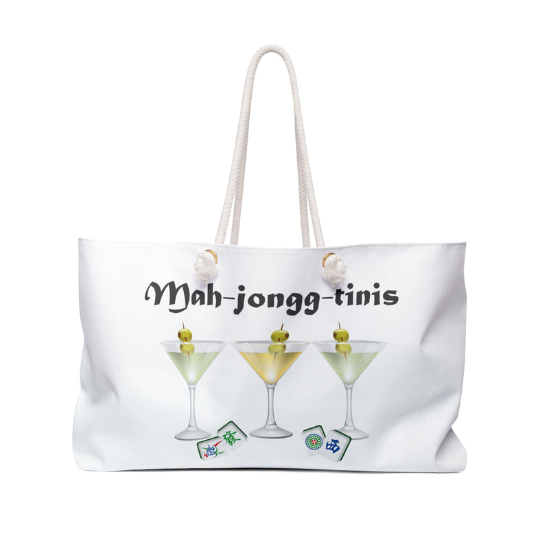 Mah-jongg-tinis graphic Weekender Bag / Mahjong Martini graphics / Game On / See our matching mugs, car tumblers and T Shirts.