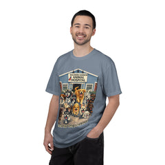 Pitbull Added "Who Let the Dogs Out?" Baldwin Harbor Animal Hospital Cute Vet Clinic T Shirt