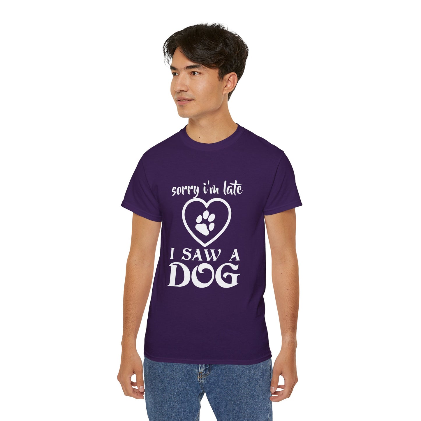 Sorry I'm late, I saw a dog Unisex Ultra Cotton Tee