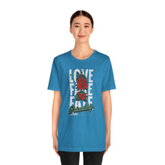 Positive Vibes Love Friendship Unisex Tee - LOVE FAKE FATE