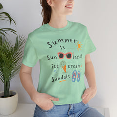 Summer Is — Graphic Tee (Sunglasses, Ice Cream & Sandals)