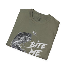 Bite Me Unisex Softstyle T-Shirt  A unique gift idea for people who love to fish