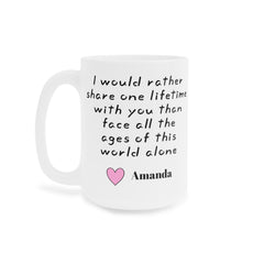 I would rather share one lifetime with you | LOR Movie Quote,Valentine Gift,Gift For Him,Anniversary Gift,Boyfriend Gift,Husband Gift