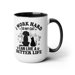 Cat slave mug, funny cat mug, gift for cat lover, crazy cat lady gift, pet owner gift, kitten lover mug, cat gift, animal lover present