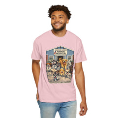 Front Graphic "Who Let the Dogs Out?" Baldwin Harbor Animal Hospital Cute Vet Clinic T Shirt