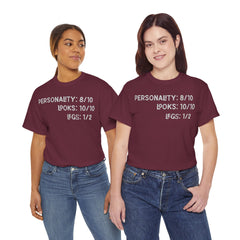 Personality, Looks, Fingers Count - Unisex Heavy Cotton Tee / Prosthetic Humor / One Leg / One Arm / Missing Fingers
