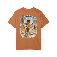 Back Graphic "Who Let the Cats Out?" Baldwin Harbor Animal Hospital Cute Vet Clinic T Shirt